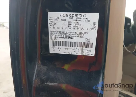 2007 Ford Escape Xlt/Xlt Sport from USA, damaged, VIN 1FMCU03127KB70263